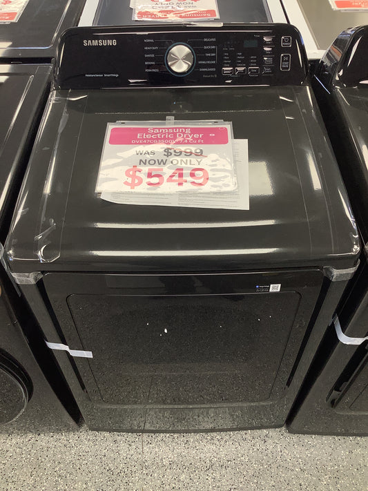 Samsung - 7.4 cu. ft. Smart Electric Dryer with Sensor Dry in Brushed Black