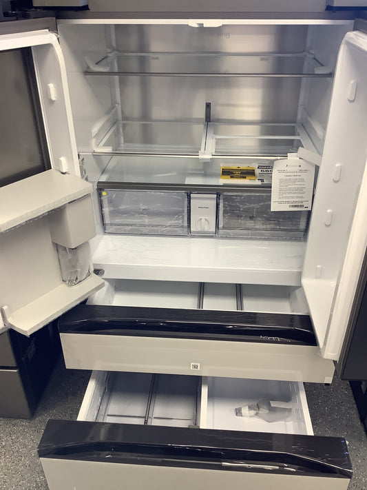 Samsung - Bespoke 29 cu. ft 4-Door French Door Refrigerator with Beverage Center - Morning Blue Glass