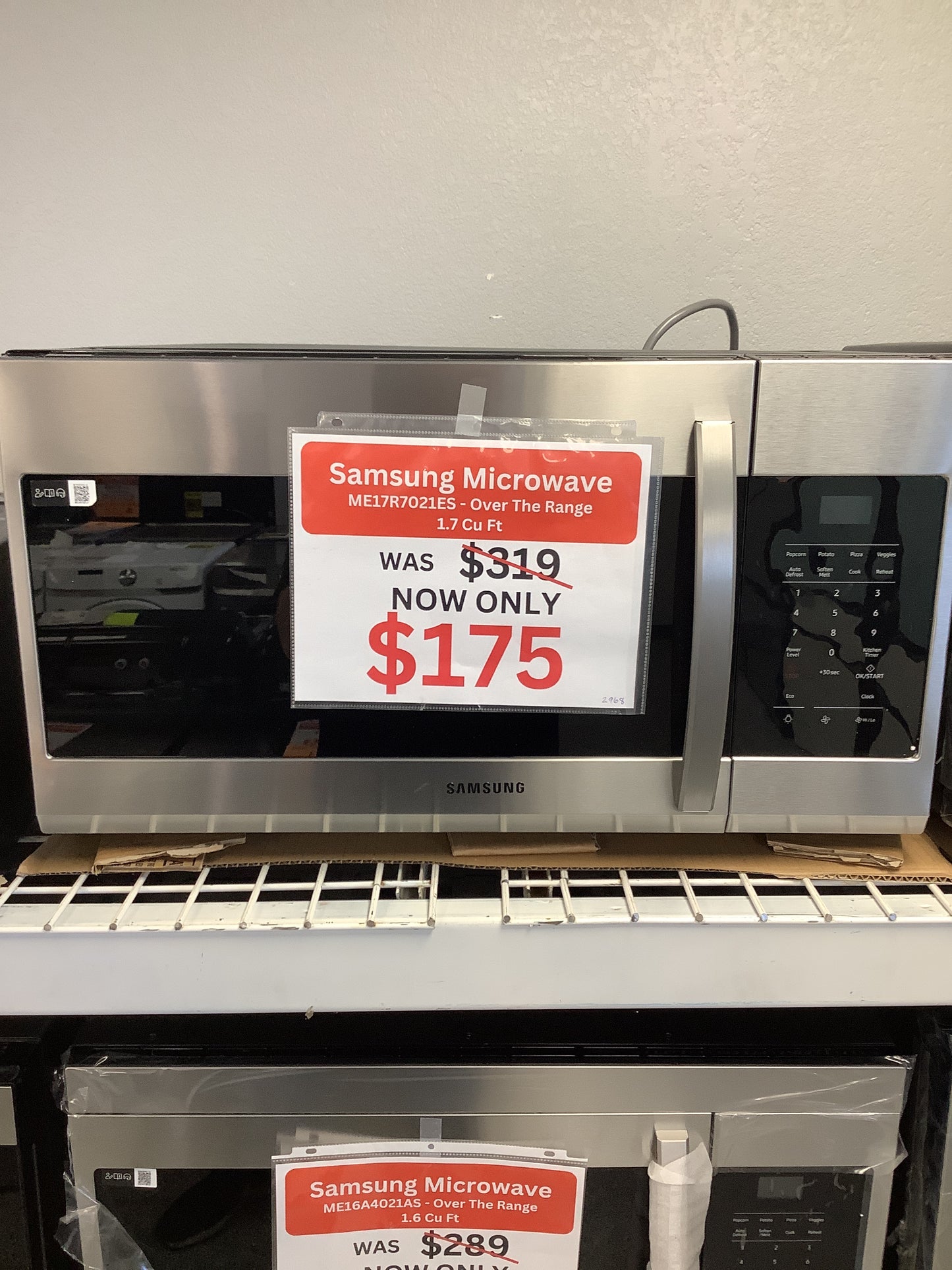 Samsung - 1.7 Cu. Ft. Over-the-Range Microwave - Stainless steel