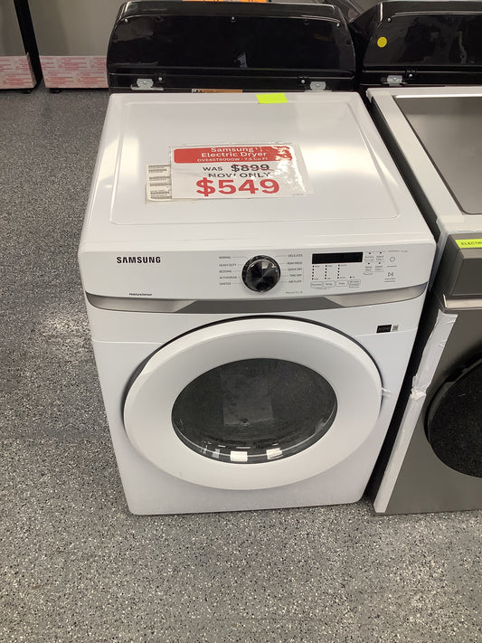 Samsung 7.5-cu ft Stackable Electric Dryer (White)