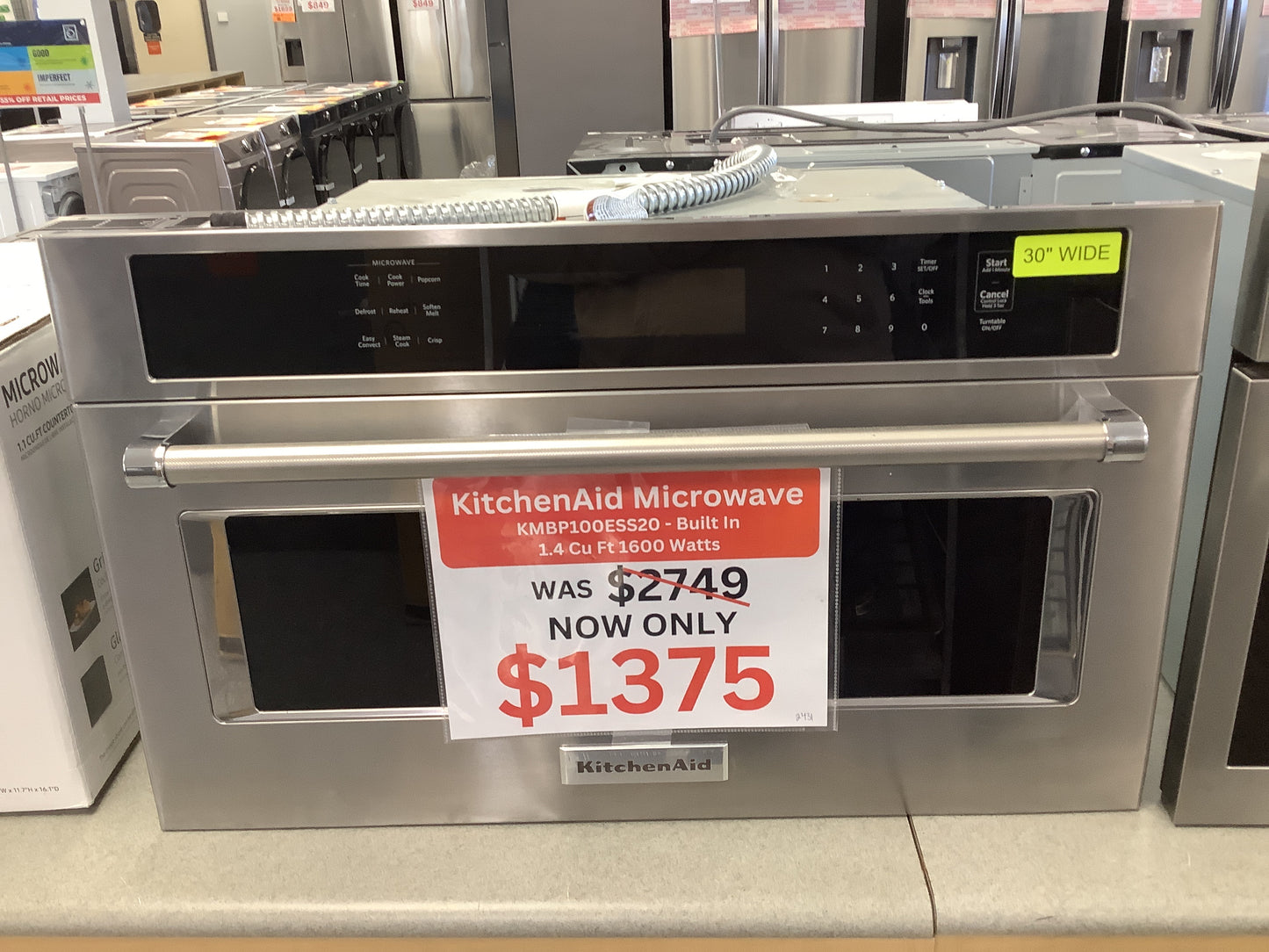 Kitchenaid 30" Built In Microwave Oven with Convection Cooking