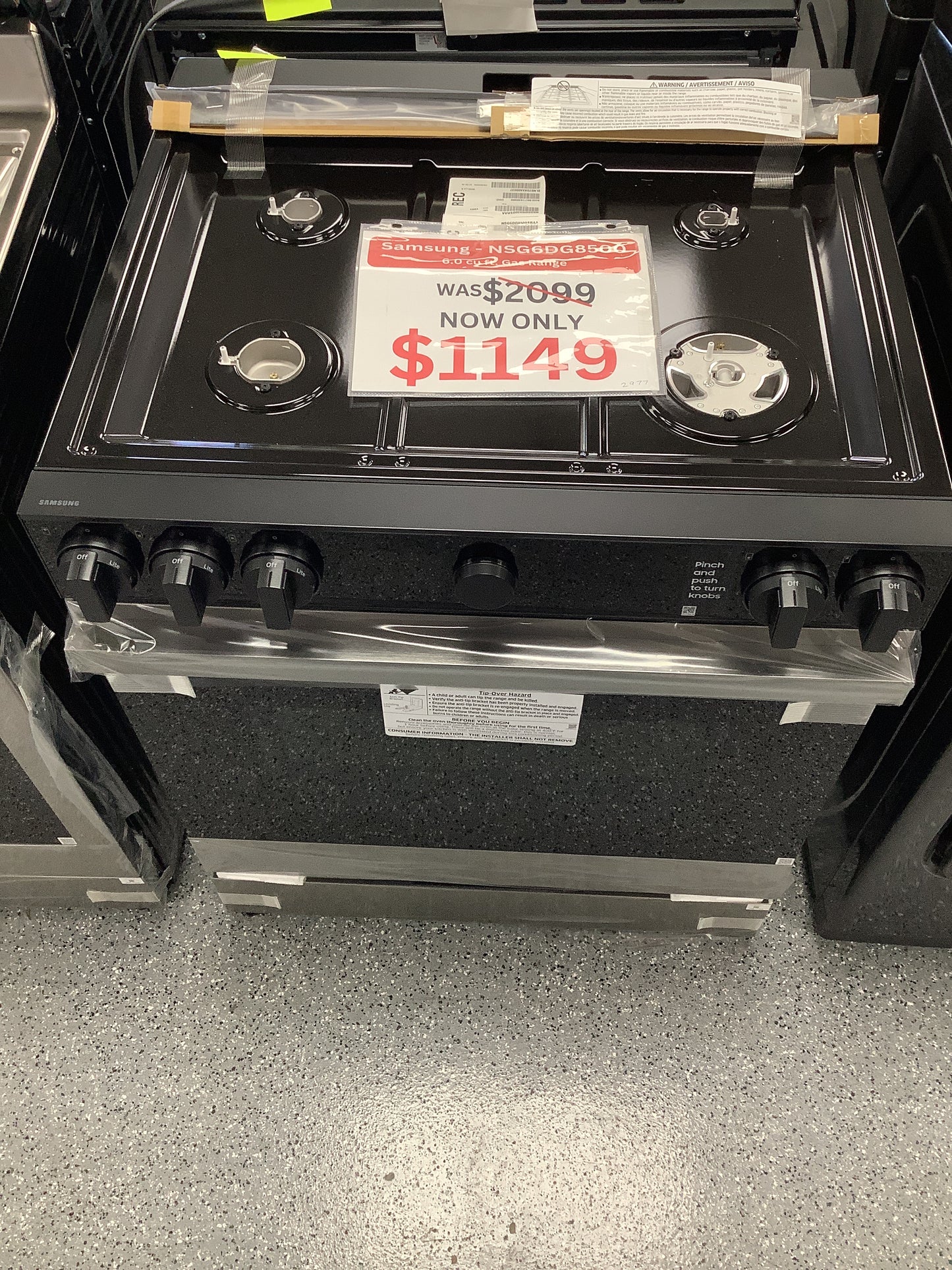 Samsung - Bespoke 6.0 Cu. Ft. Slide-In Gas Range with Air Sous Vide - Stainless Steel