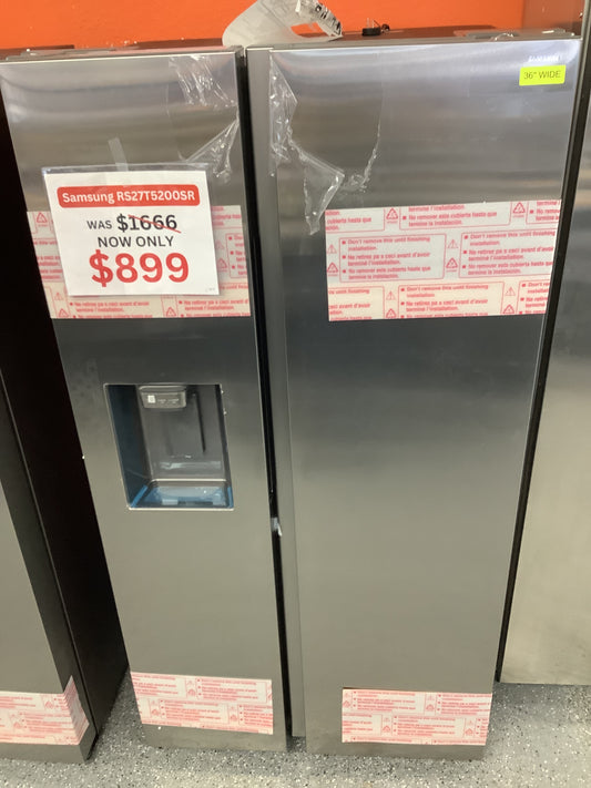 Samsung - 27.4 Cu. Ft. Side-by-Side Refrigerator - Stainless steel