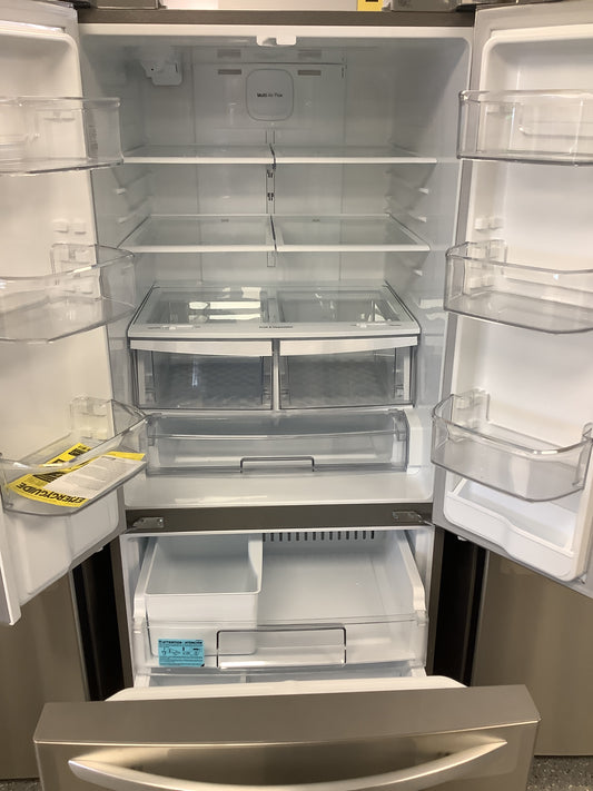 LG 30 in. W 22 cu. ft. French Door Refrigerator with Water Dispenser in Stainless Steel