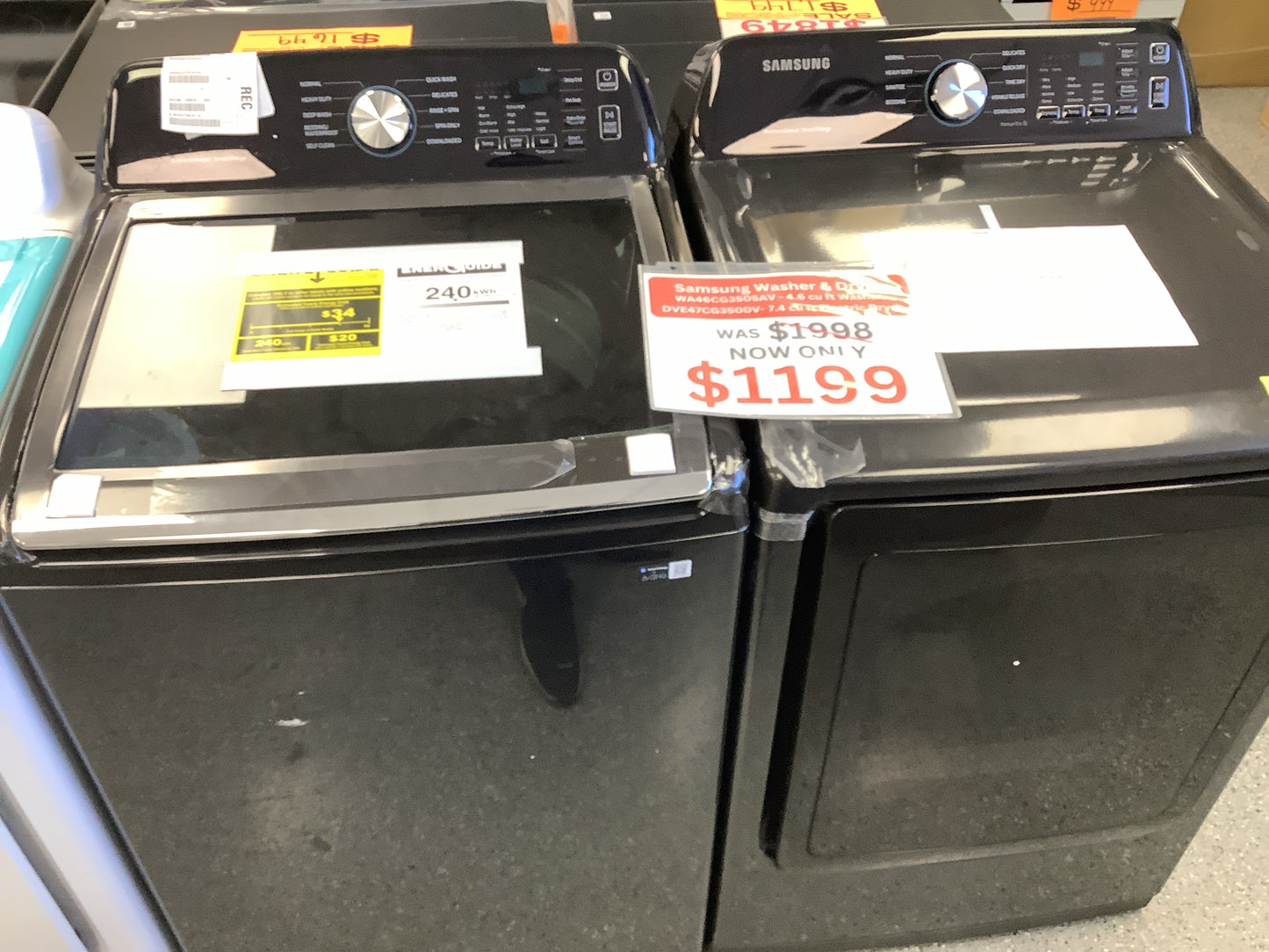 4.6 Cu Ft Washer & 7.5 cu. ft. Smart Electric Dryer with Steam Sanitize+ in Platinum