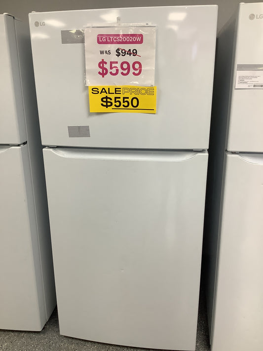 LG 20.2-cu ft Top-Freezer Refrigerator (White)