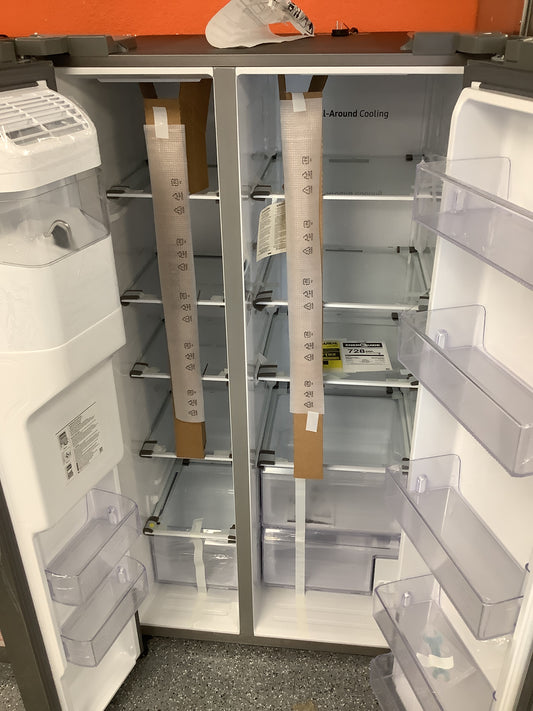 Samsung - 27.4 Cu. Ft. Side-by-Side Refrigerator - Stainless steel