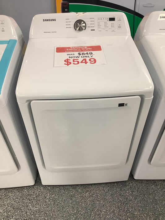 Samsung 7.5-cu ft Stackable Electric Dryer (White)