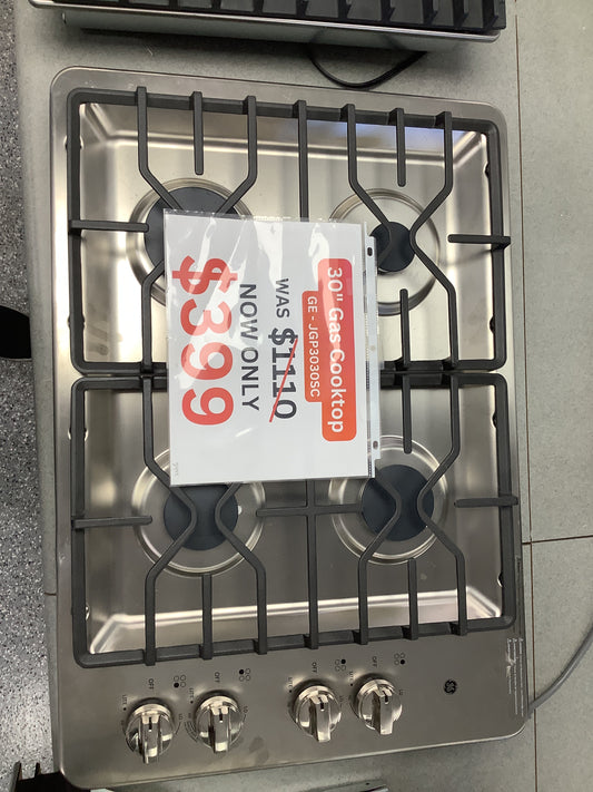 30 in. Gas Cooktop in Stainless Steel with 4-Burners Including Power Burners