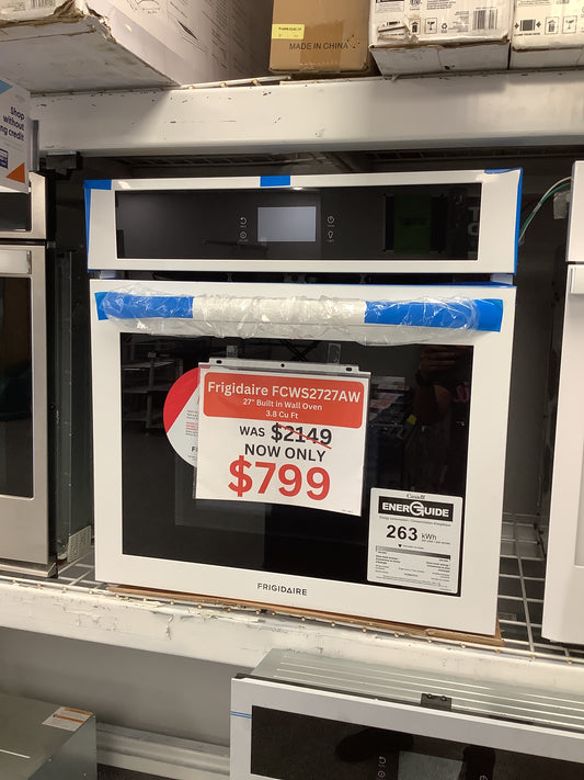 27 in. Single Electric Built-In Wall Oven with Convection in White