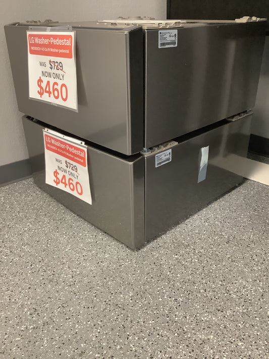 LG - SideKick 1.0 Cu. Ft. High-Efficiency Top Load Pedestal Washer with 3-Motion Technology - Graphite Steel