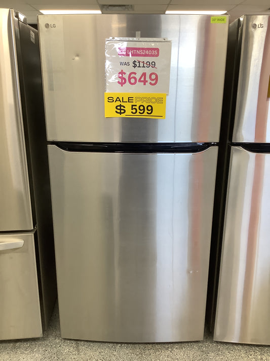 LG 24 cu. ft. Top Freezer Refrigerator (Stainless Steel)
