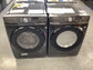 4.5 cu. ft. Front Load Washer with Vibration Reduction Technology+ in Black Stainless Steel & Samsung 7.5-cu ft Reversible side swing Stackable Electric Dryer (Fingerprint Resistant Black Stainless Steel)