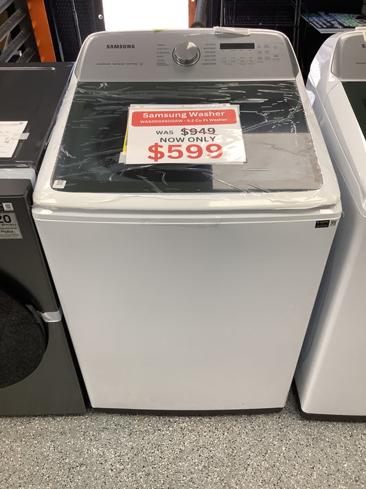 Samsung 5.2 cu. ft. Large Capacity Smart Top Load Washer with Super Speed Wash - White