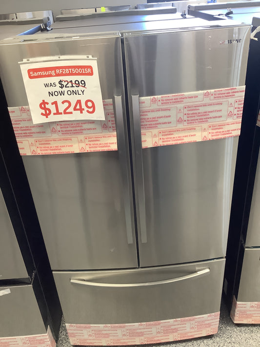 Samsung - 28 cu. ft. Large Capacity 3-Door French Door Refrigerator - Stainless steel