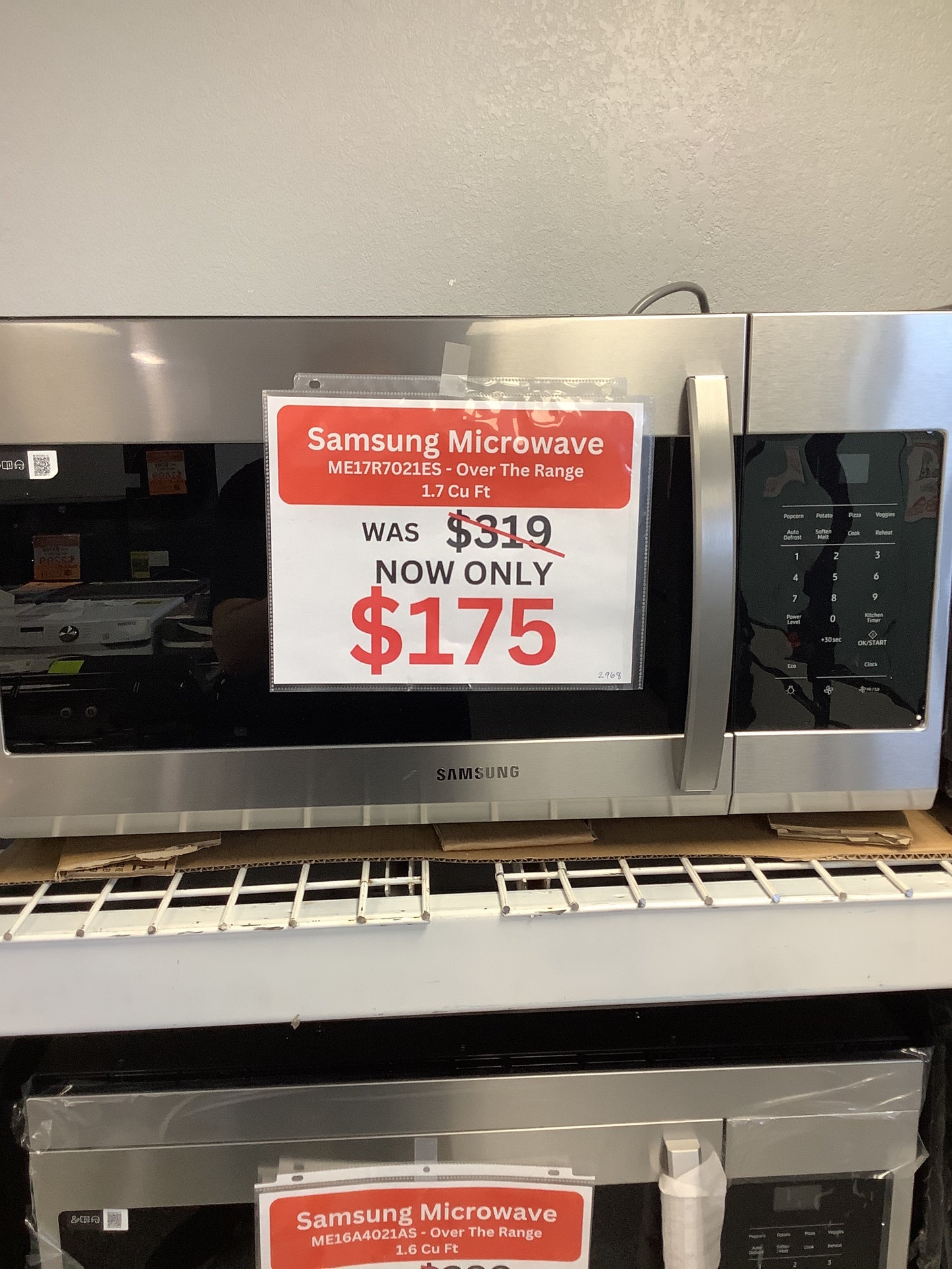 Samsung - 1.7 Cu. Ft. Over-the-Range Microwave - Stainless steel