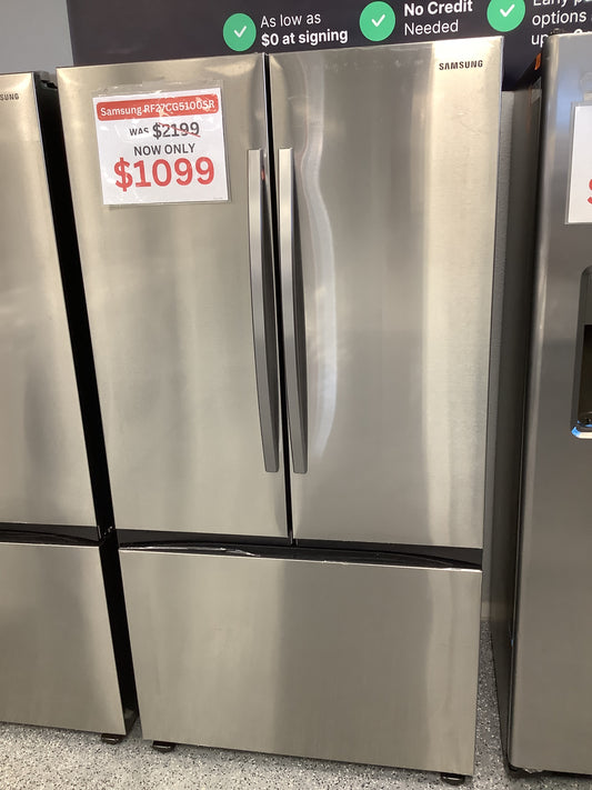 Samsung 27 cu. ft. Mega Capacity Counter Depth 3-Door French Door Refrigerator with Dual Auto Ice Maker in Stainless Steel