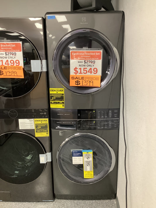 Electrolux 4.5 Cu Ft Washer and 8 Cu Ft Gas Dryer Stacked Set