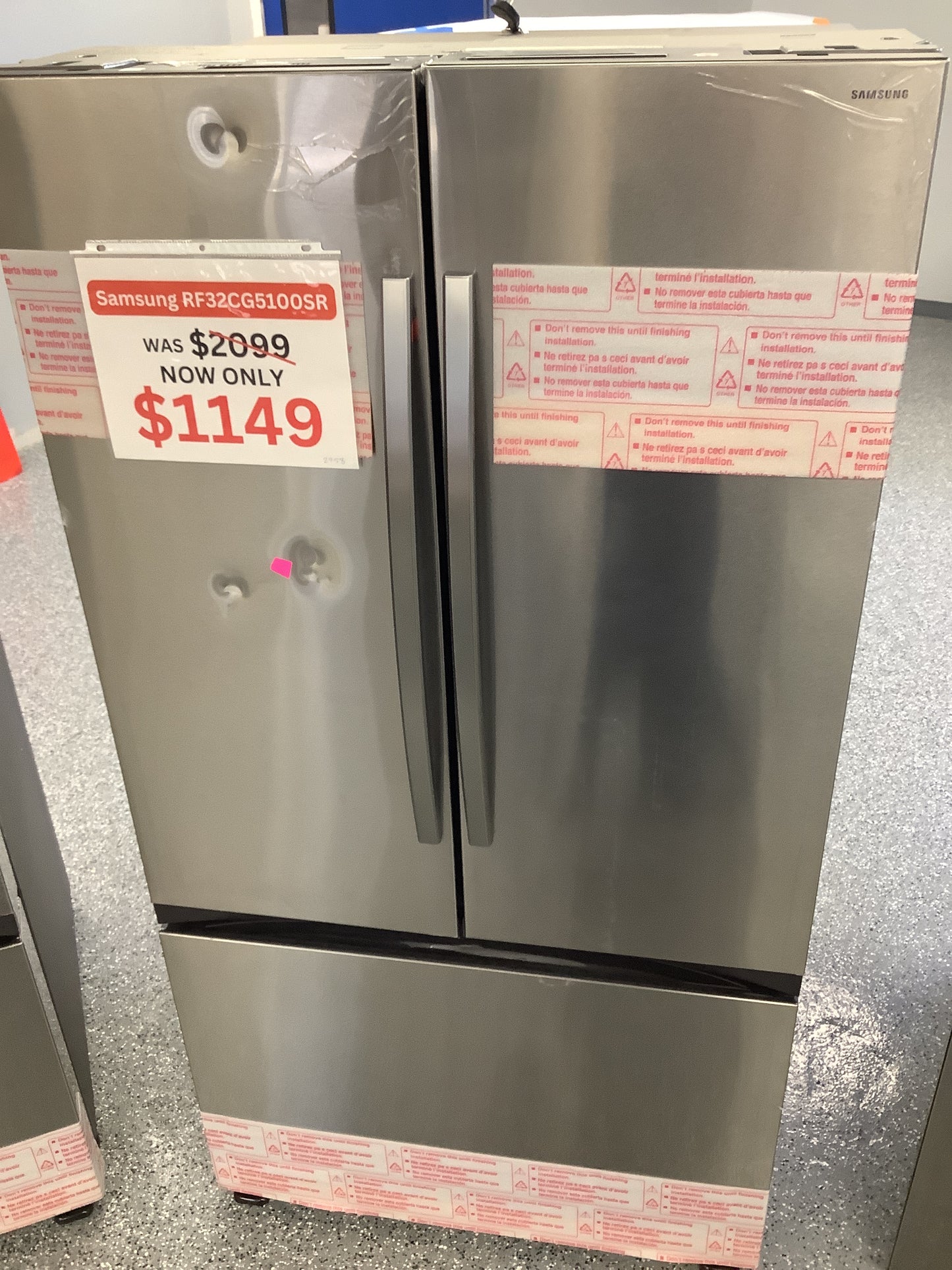 Samsung - 32 cu. ft. 3-Door French Door Smart Refrigerator with Dual Auto Ice Maker - Stainless Steel (Copy)