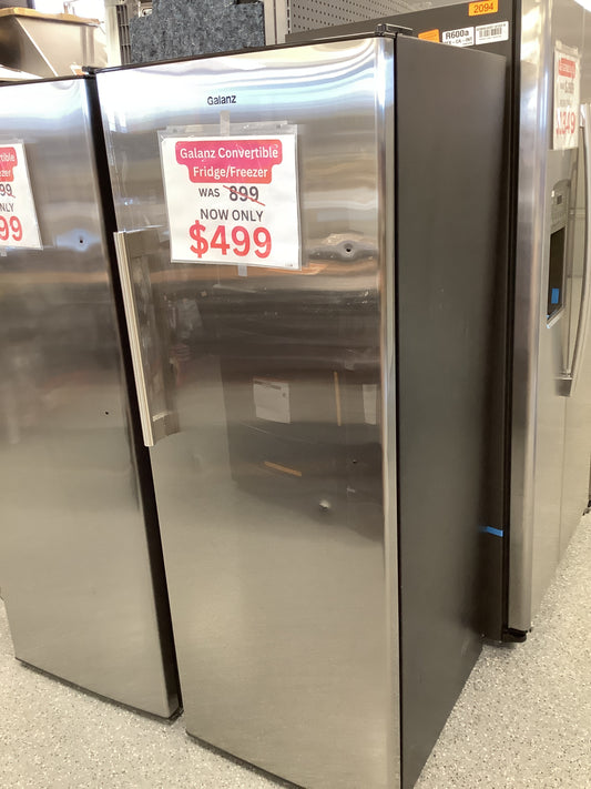 Galanz 11 cu. ft. Convertible Stainless Steel Upright Freezer or Fridge